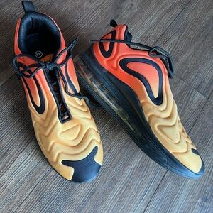 MENS sneakers in orange shoes black sz 44 eu~10 men